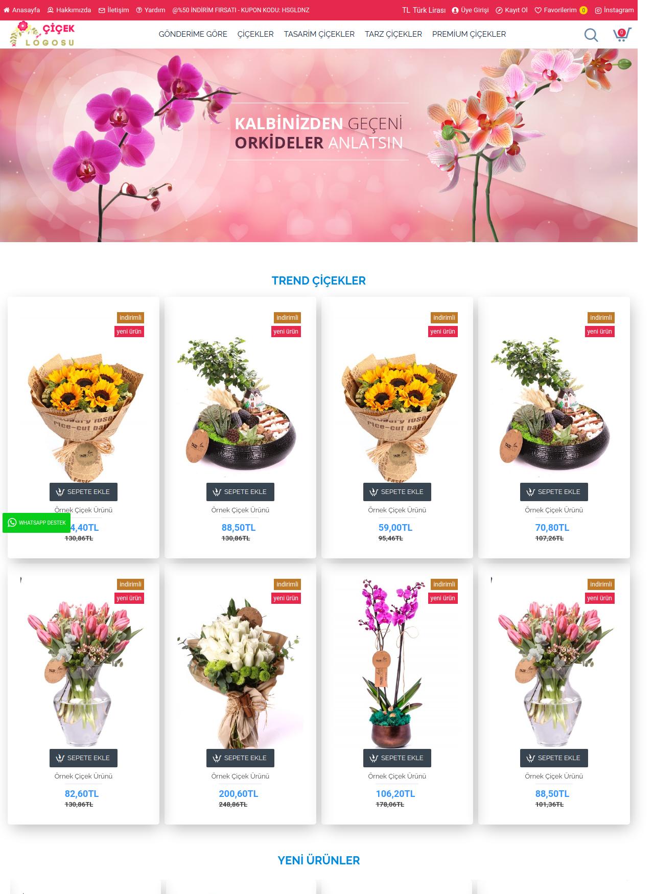  Çoklu Dil Çiçek Yazılımı Demo 10