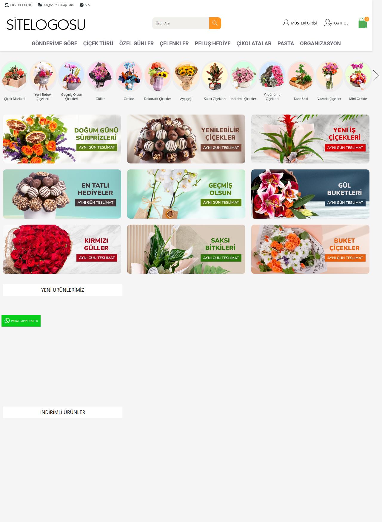 Çoklu Dil Çiçek Yazılımı Demo8