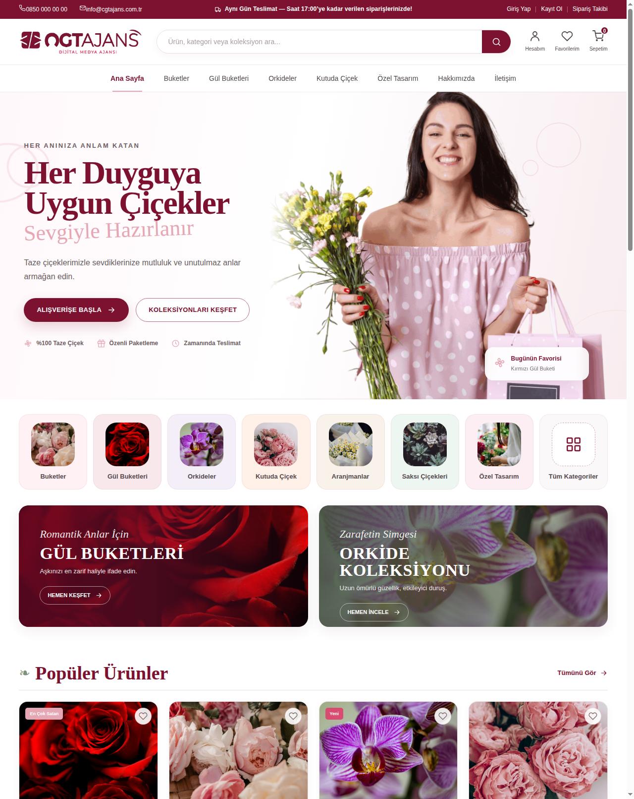 Yeni Çiçekci E ticaret
